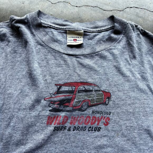 Vintage Y2K Surf‎ Style Wild Woody's Surf and Drag Club T-shirt - Picture 2 of 5